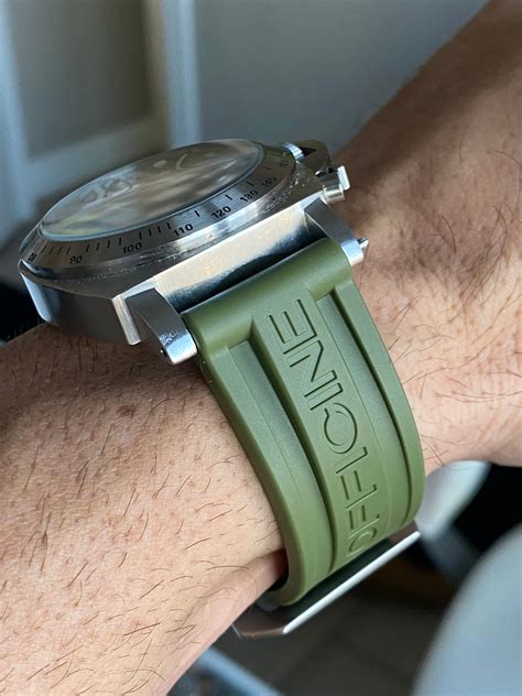 panerai green rubber|panerai caoutchouc straps.